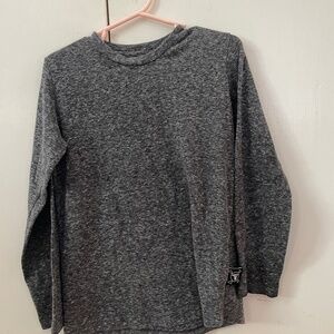 NUNUNU Kids Size 3-4 Oversized Heather Long Sleeve Shirt With Thumbholes